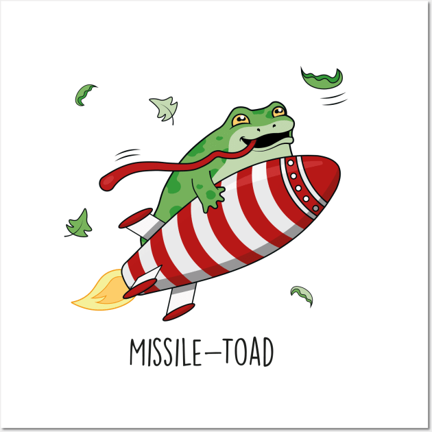 Missile - Toad Cute Christmas Toad Pun T-Shirt Wall Art by Sarah's Simulacrum